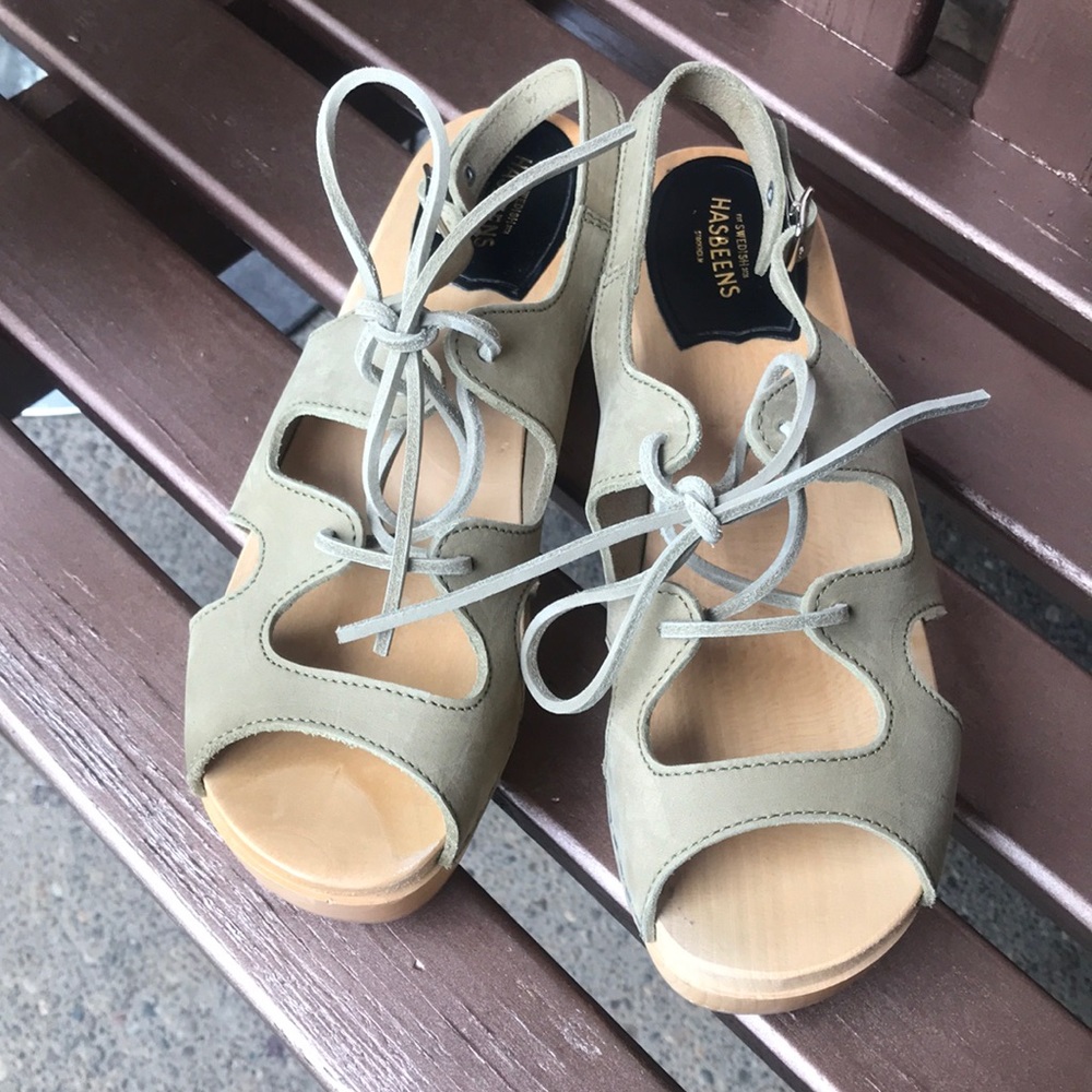Swedish Hasbeen Lace-Up Sandals
